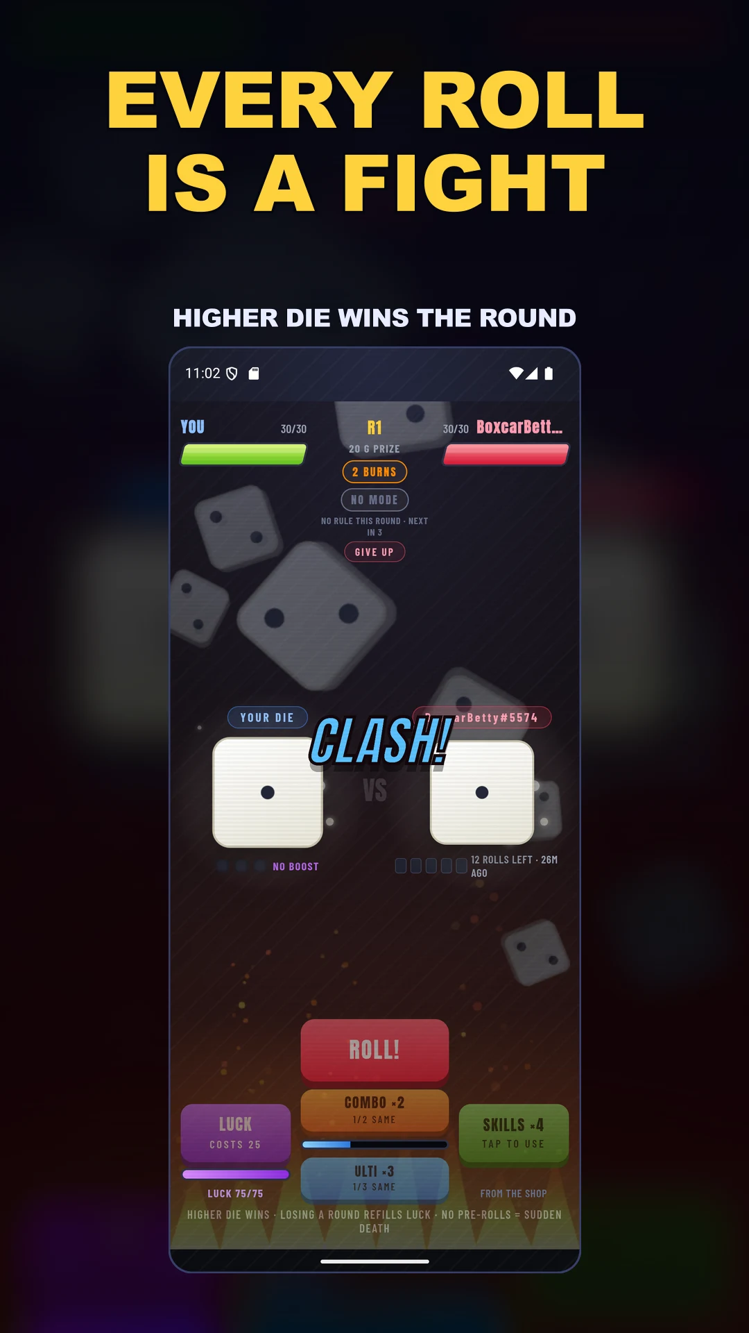 Roll Fighter: Dice Battle screenshot